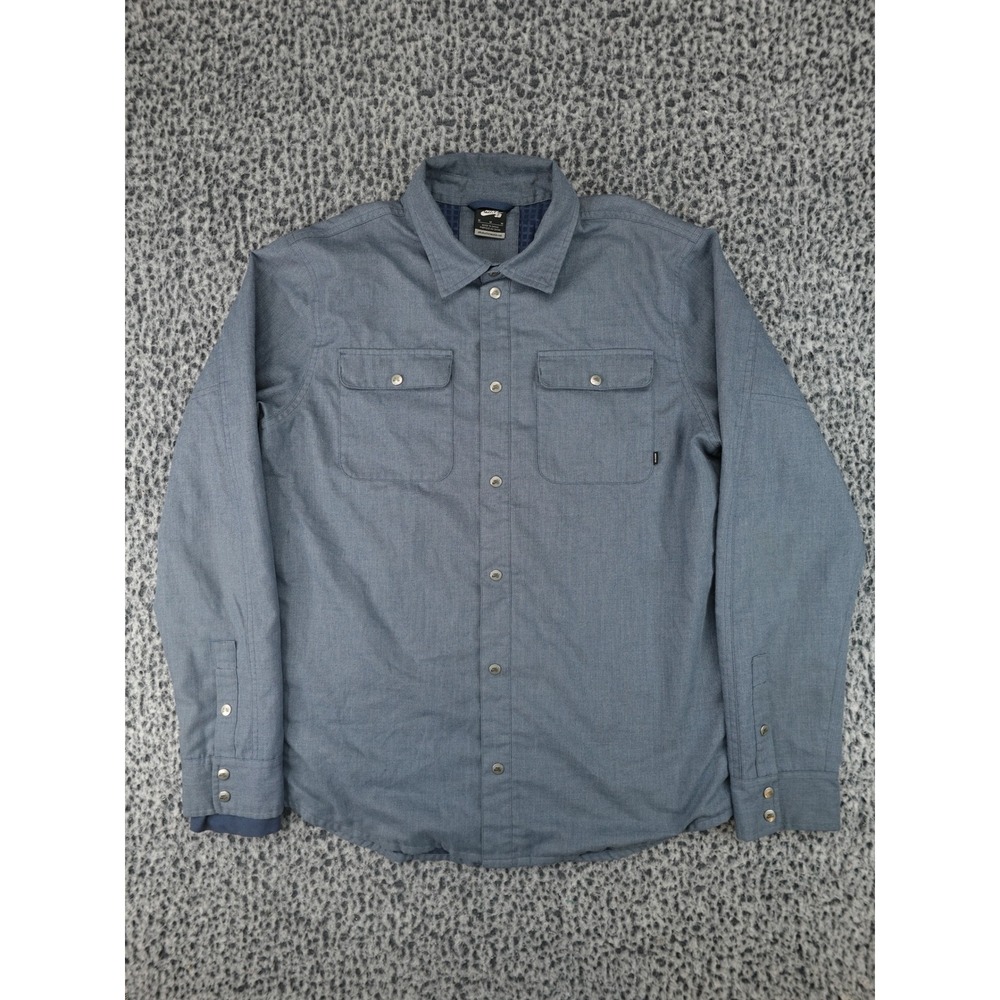 Nike SB Thermal Lined Button Up Shirt Mens‎ Medium Blue Gray Workwear Jacket